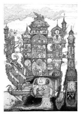 The Sorcerers' Enclave Art Print: Large
