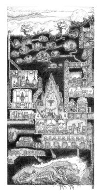 The Underground Dwarven Stronghold Art Print: Large