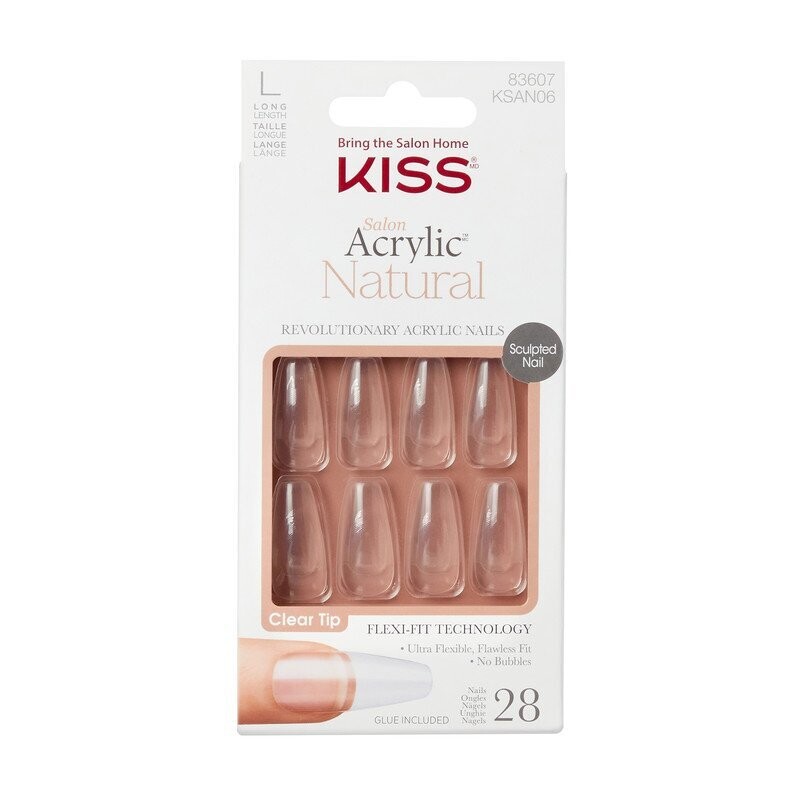 Salon Acrylic Natural Nails - Crystal