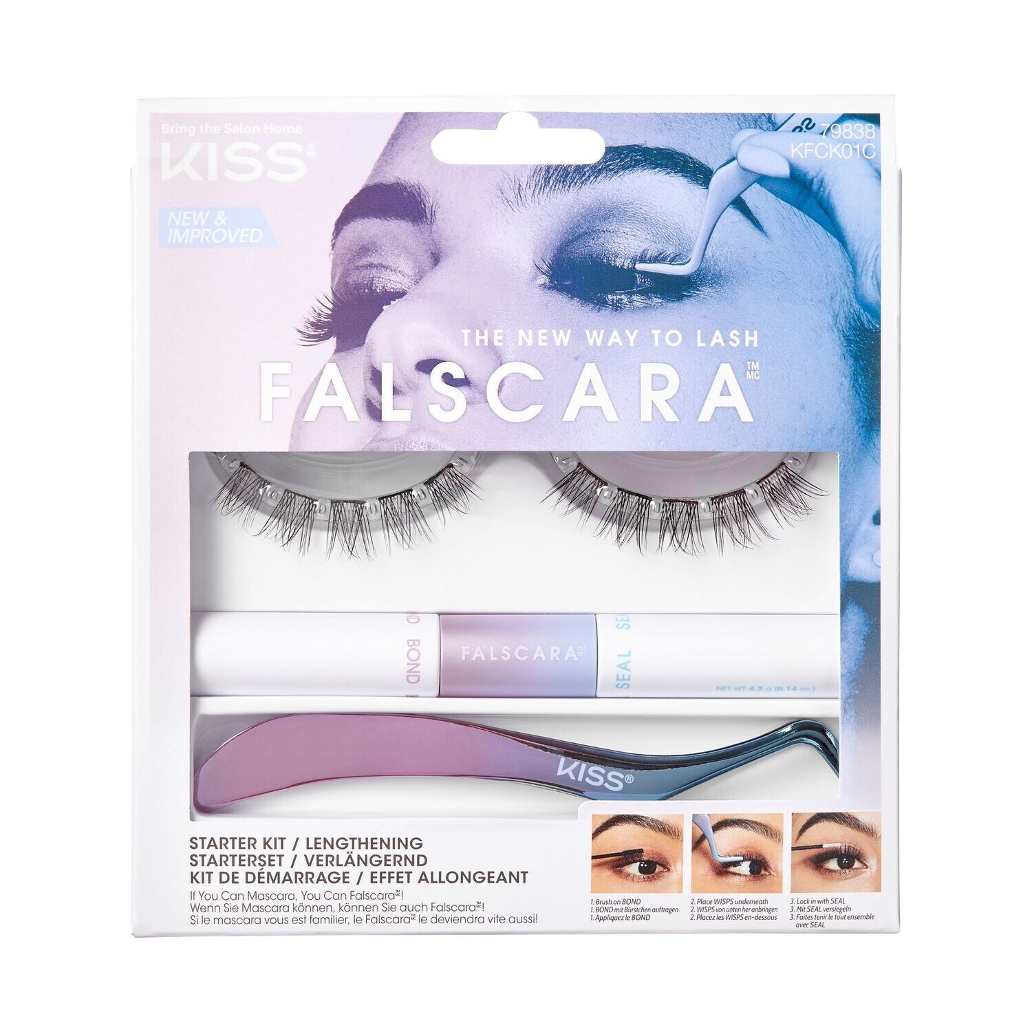 Falscara Eyelash Starter Set incl. Bond & Seal & Applikator