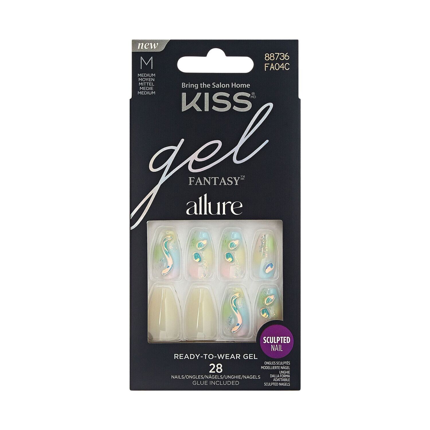 Gel Fantasy Allure Nails 3D Effekt - Band Of Color
