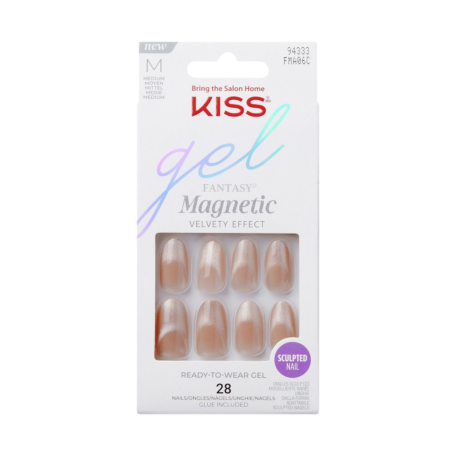 KISS Gel Fantasy Magnetic Velvety Effect Nails - Drama