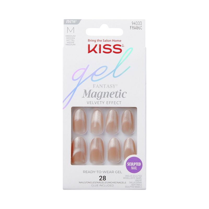 KISS Gel Fantasy Magnetic Velvety Effect Nails - Drama