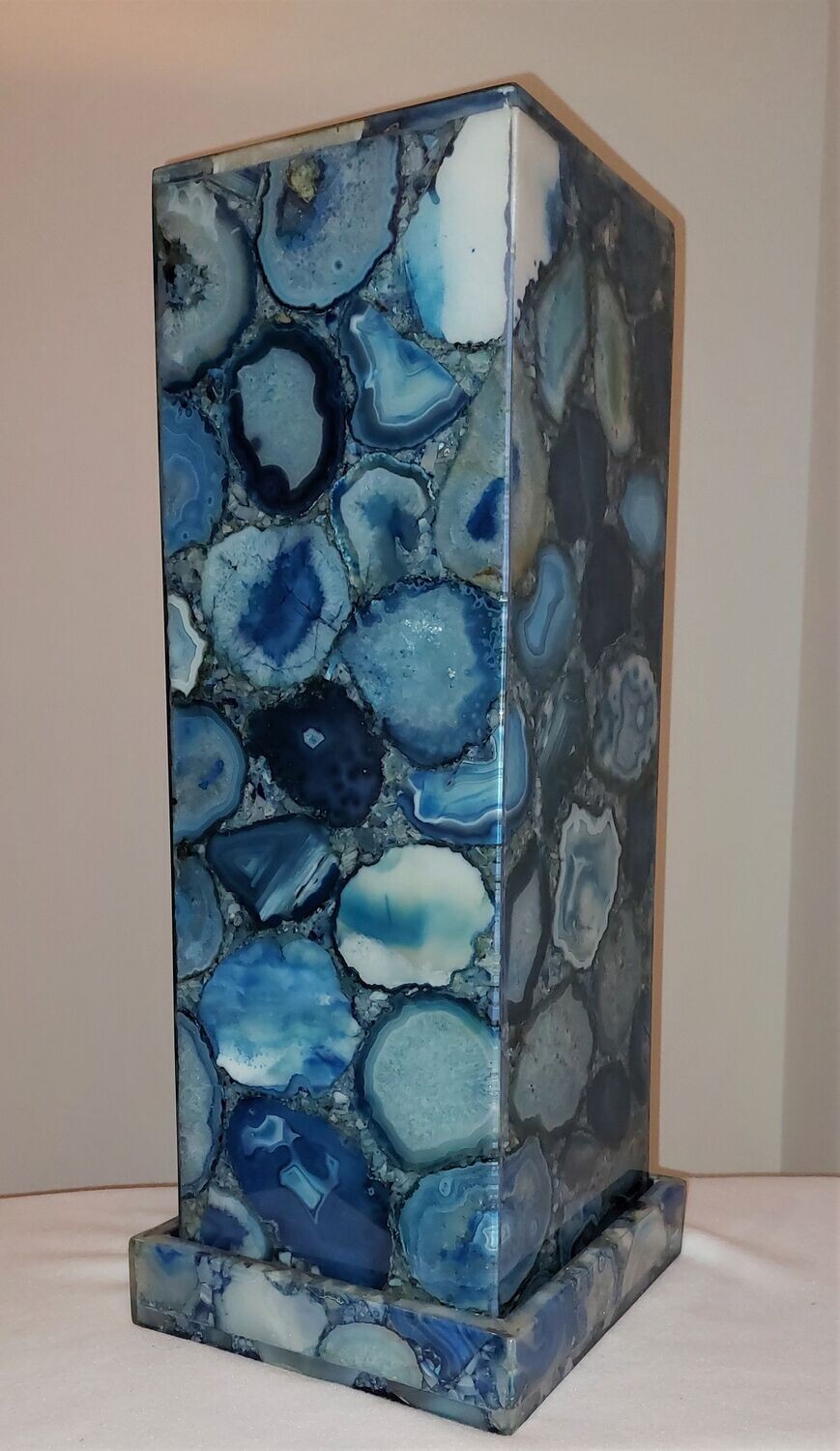 Agaatlamp blauw 60cm