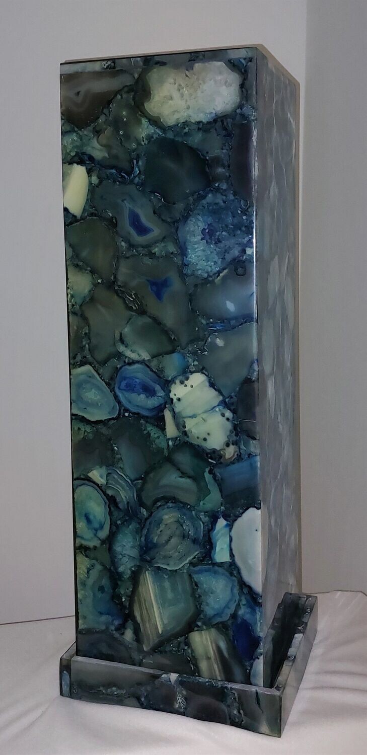 Agaatlamp blauw 80cm