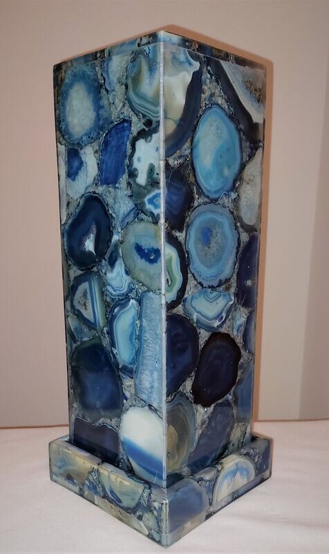 Agaatlamp blauw 45cm