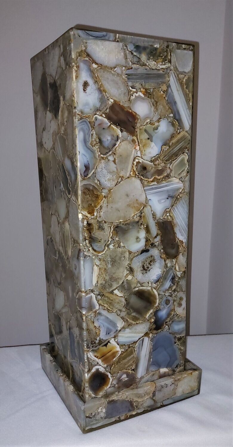 Agaatlamp gouden 60cm
