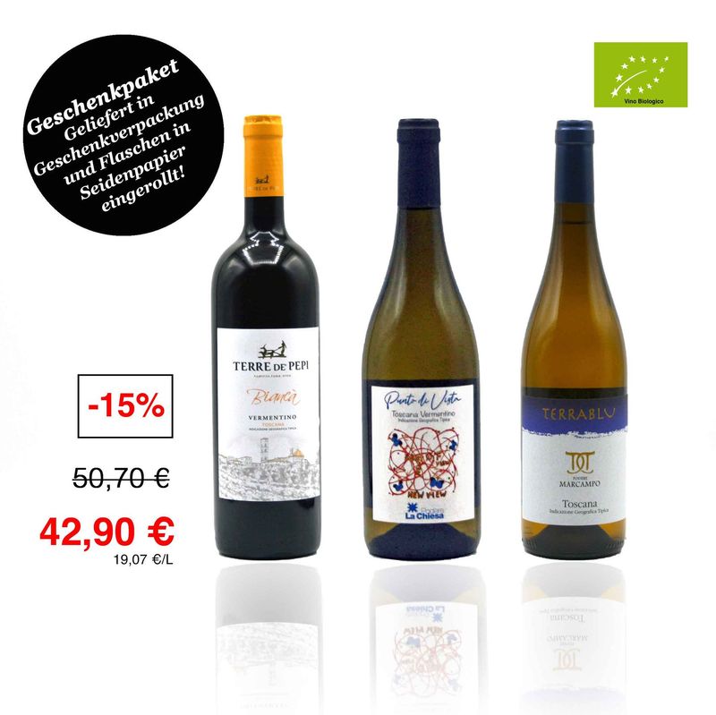 Vermentino Weißwein Geschenkpaket Vermentino Weißwein Geschenkpaket