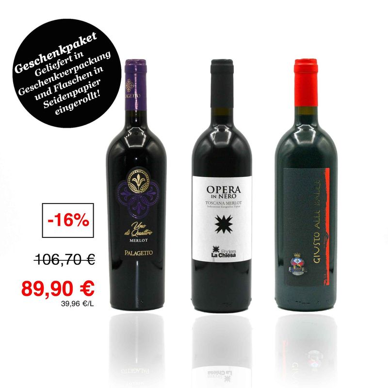 Merlot Rotwein Geschenkpaket Merlot Rotwein Geschenkpaket