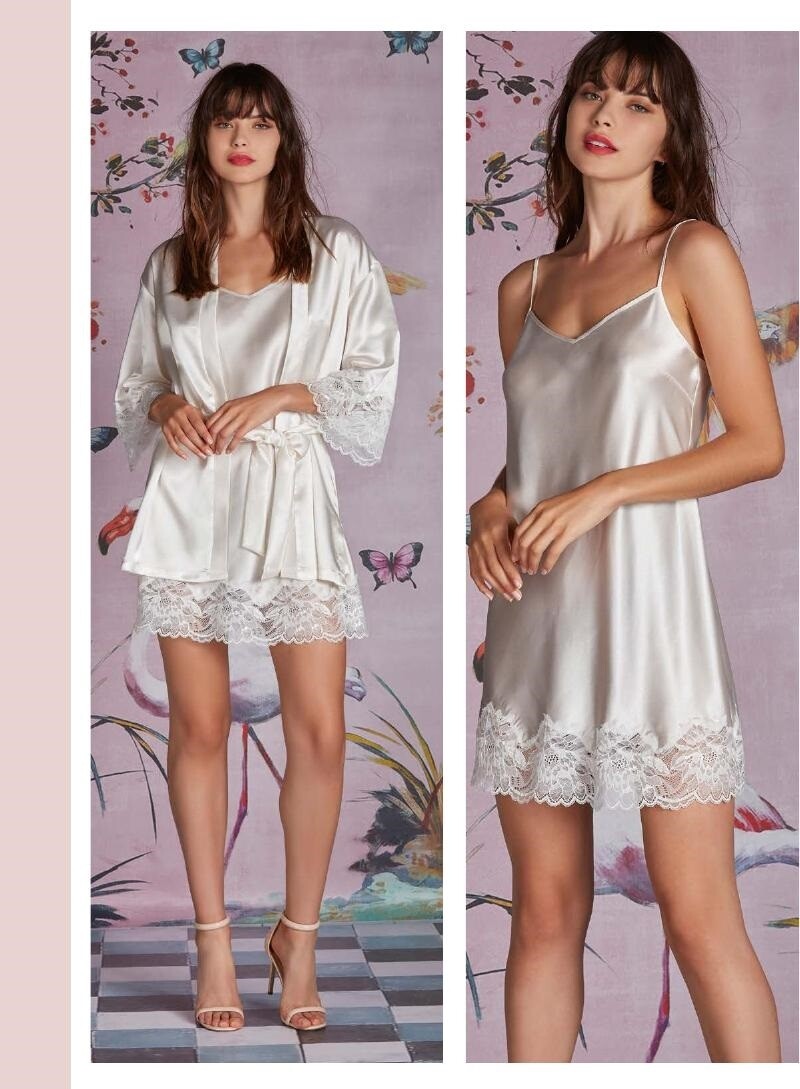 Coordinato Raso Kimono Sottoveste 9055