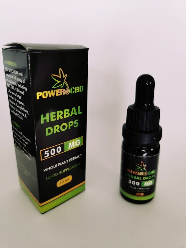 Power CBD oil 500mg, 10ml or 30ml (intermediate)
