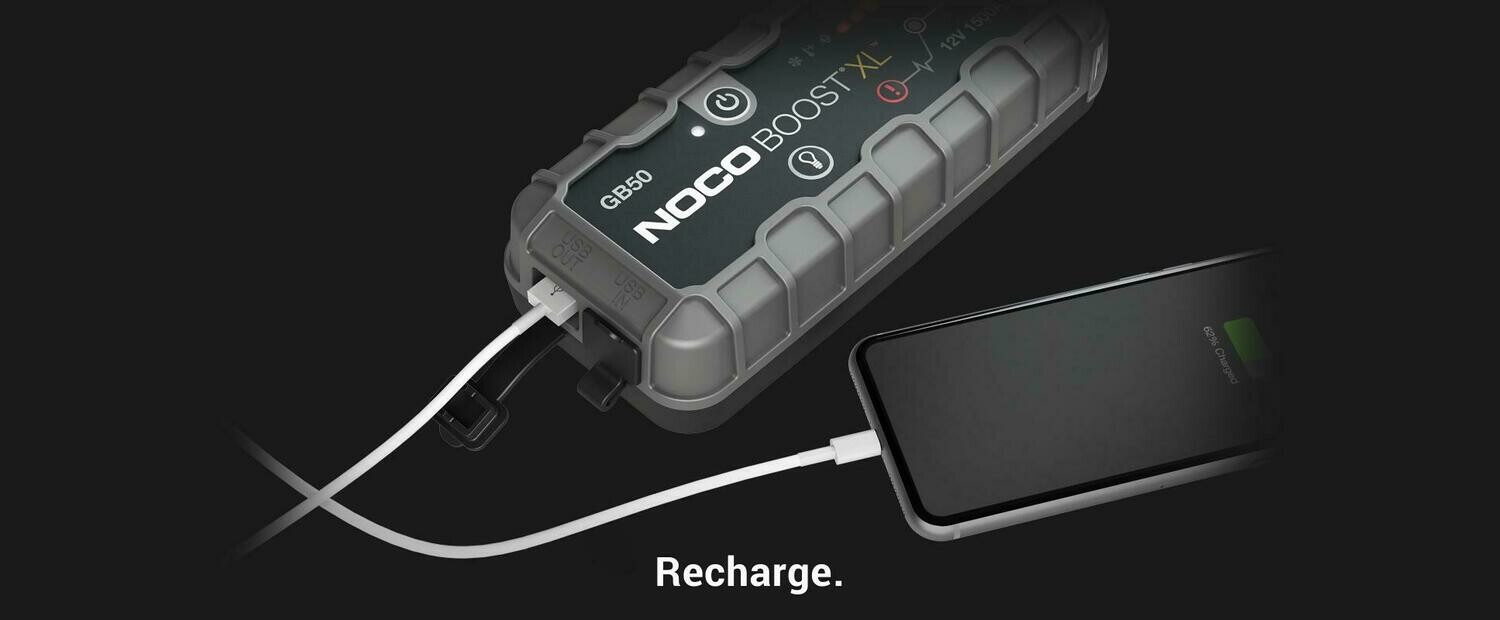 NOCO GB 50 Boost XL 1500 Amp UltraSafe Lithium Jump Starter (Free Delivery)
