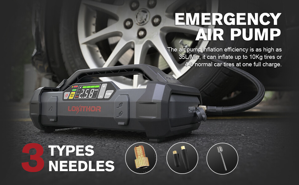 LOKITHOR JA302 Jump Starter with Air Compressor 2500Amp (free delivery)