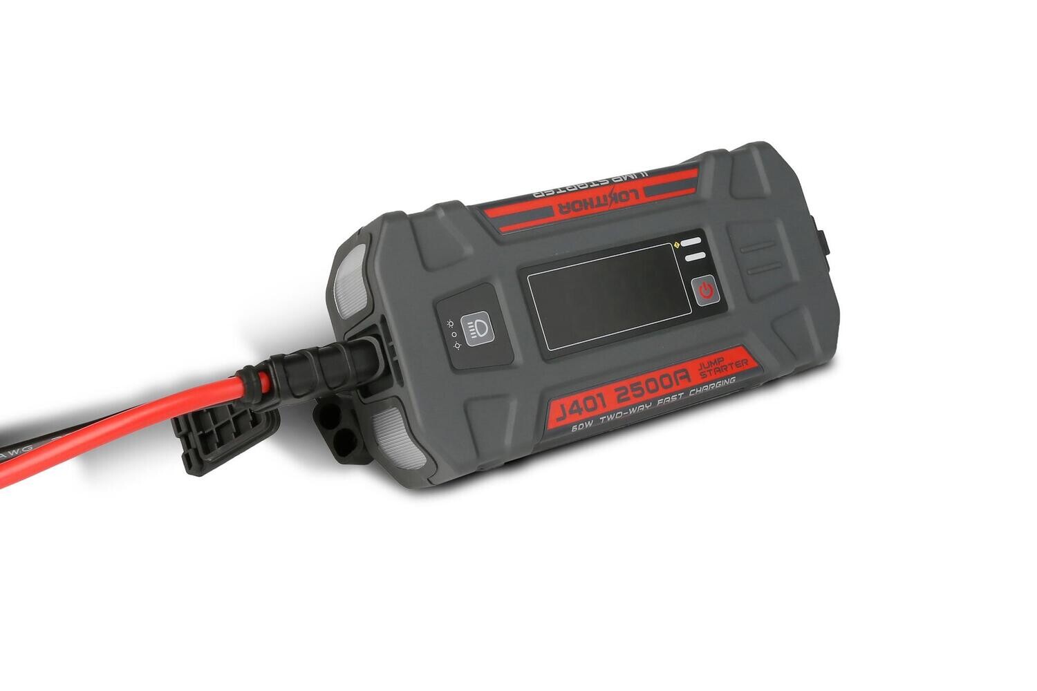 Lokithor-J401 2500 Amp  Jump Starter/Power Bank 100W Two-Way Fast Charge USB type C/LED light (Free Delivery)
