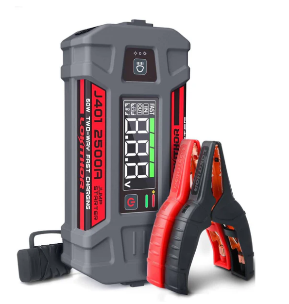 Lokithor-J401 2500 Amp  Jump Starter/Power Bank 100W Two-Way Fast Charge USB type C/LED light (Free Delivery)