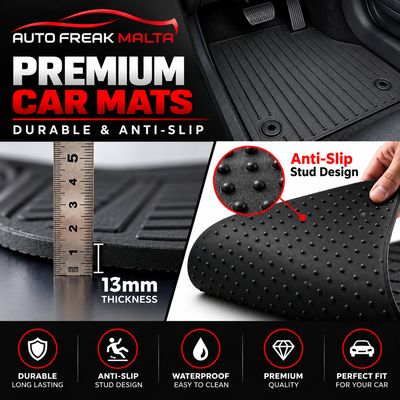 Auto Freak Malta Premium Custom Made Rubber Floor Mats .