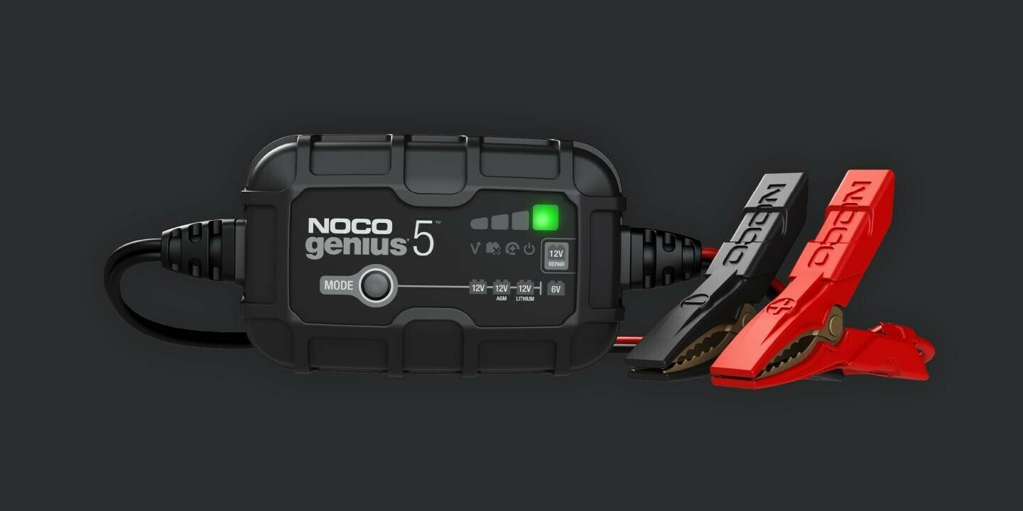 5-Amp Battery Charger, Battery Maintainer, and Battery Desulfator