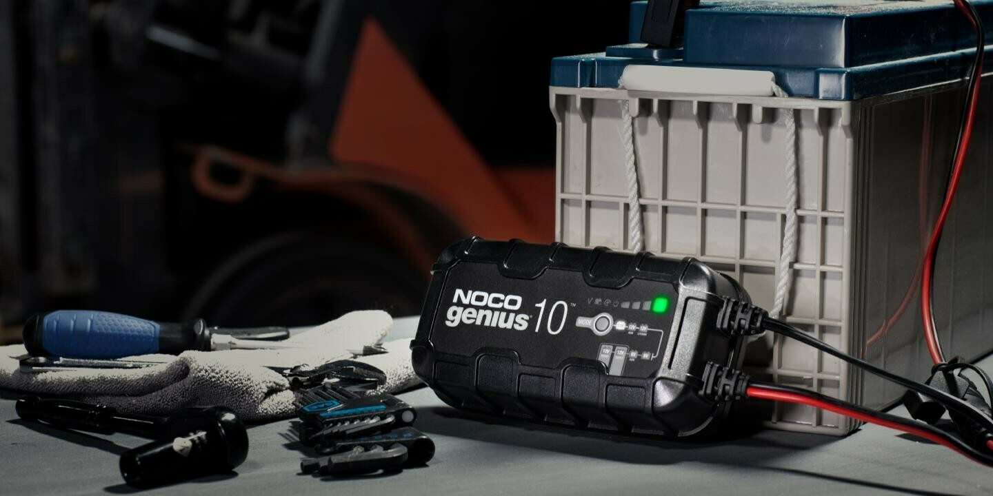 10-Amp Battery Charger, Battery Maintainer, and Battery Desulfator