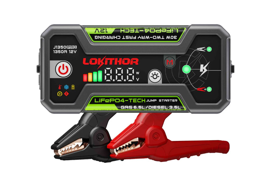 Lokithor J1350 PRO LiFePO4 12V 25.6Wh 1350A Jump Starter,