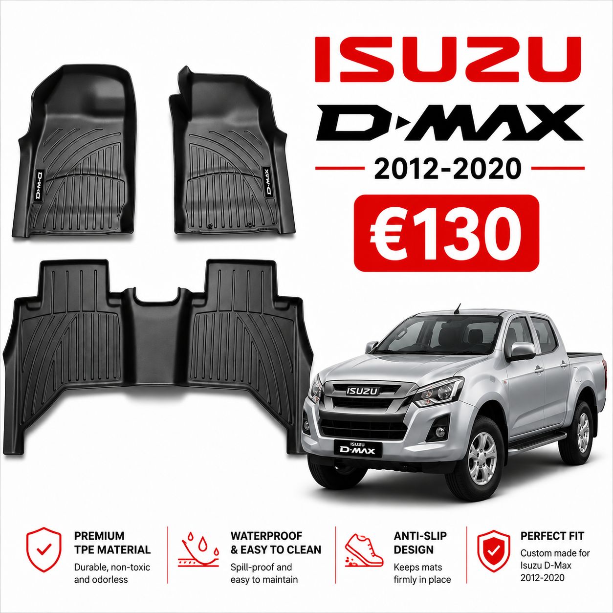 Isuzu Dmax TPE Deep Dish 2012-2020