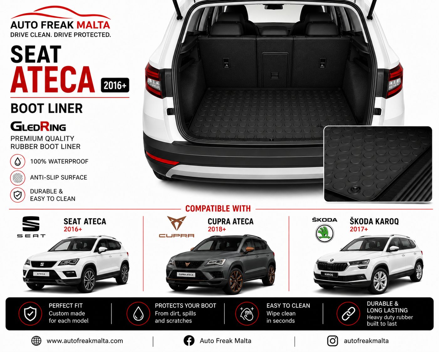 SEAT ATECA 2026+/ŠKODA KAROQ 2017+/CUPRA ATECA 2018+
