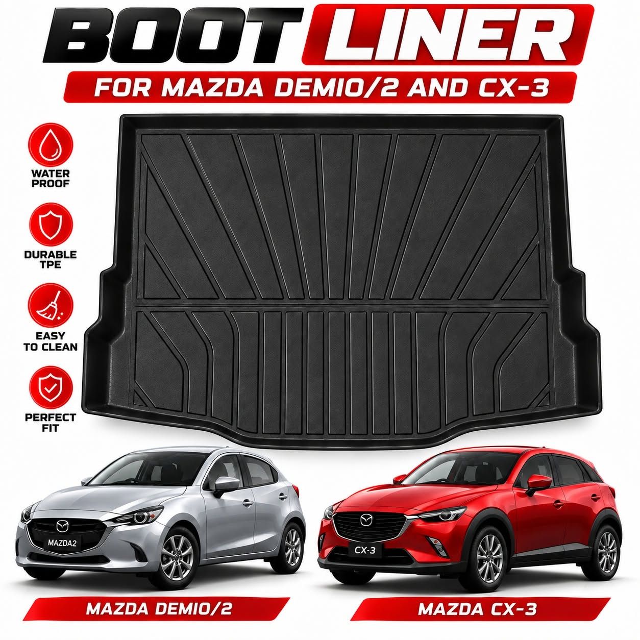 Mazda Demio /2- CX3 (Upper shelve) Boot Liner Mazda Demio /2- CX3 (Upper shelve) Boot Liner
