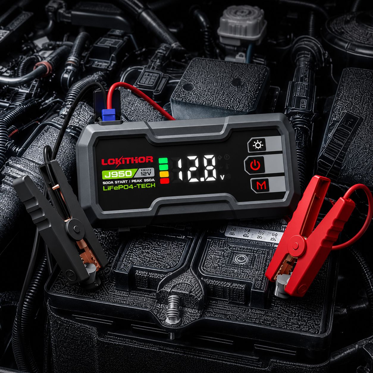 Lokithor J950 950A Ultra-Compact LiFePO4 Jump Starter – 12V Portable Car Jump Starter