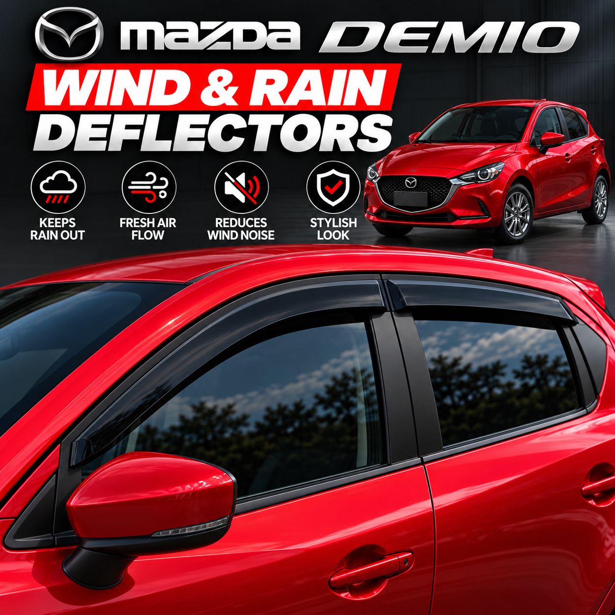 Mazda Demio/2 wind deflectors 2015-2022