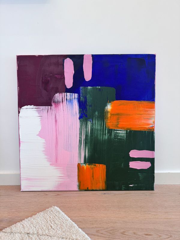 Acrylbild Retro Rosa 50x50 cm Acrylbild Retro Rosa 50x50 cm