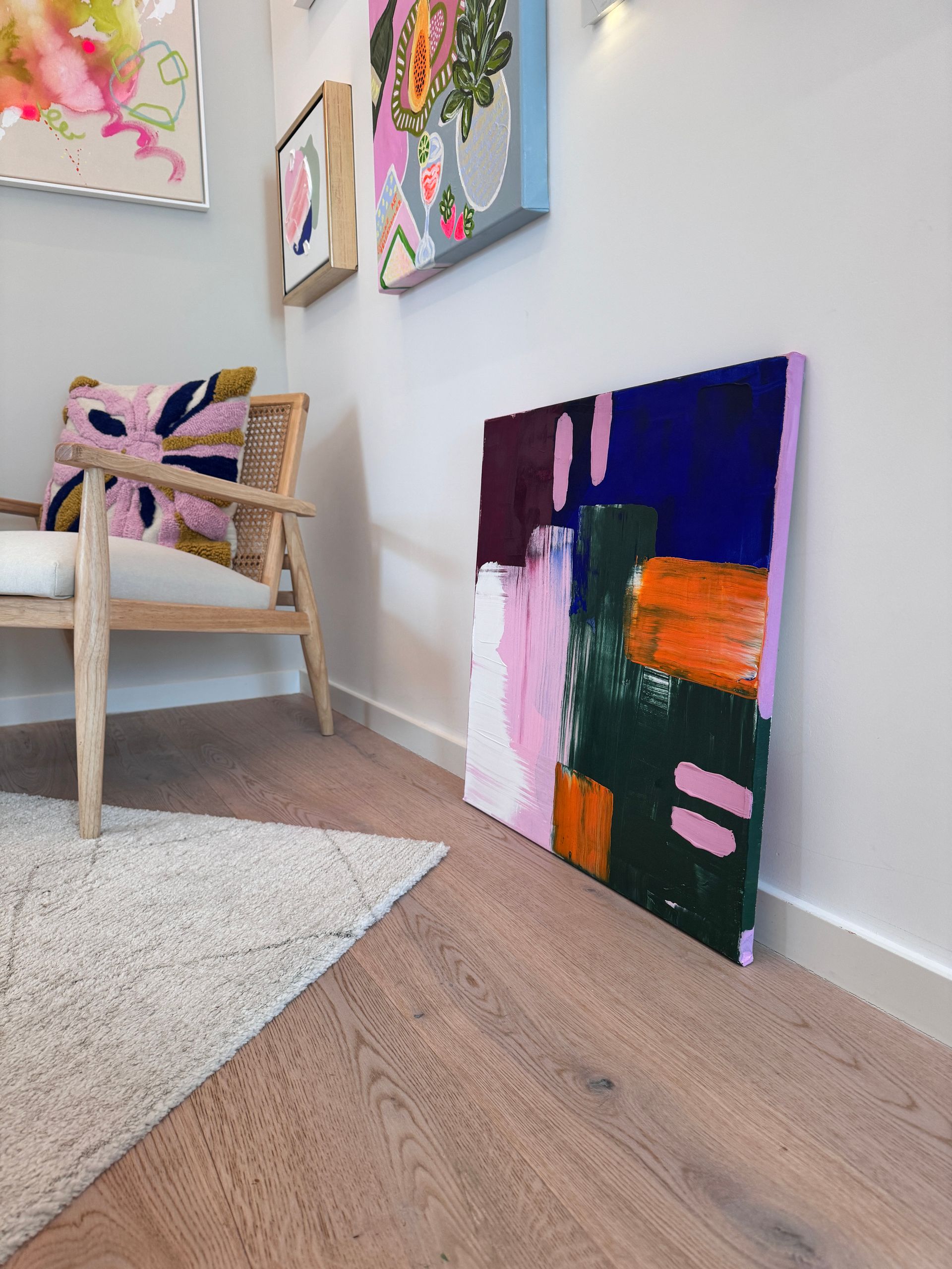 Acrylbild Retro Rosa 50x50 cm