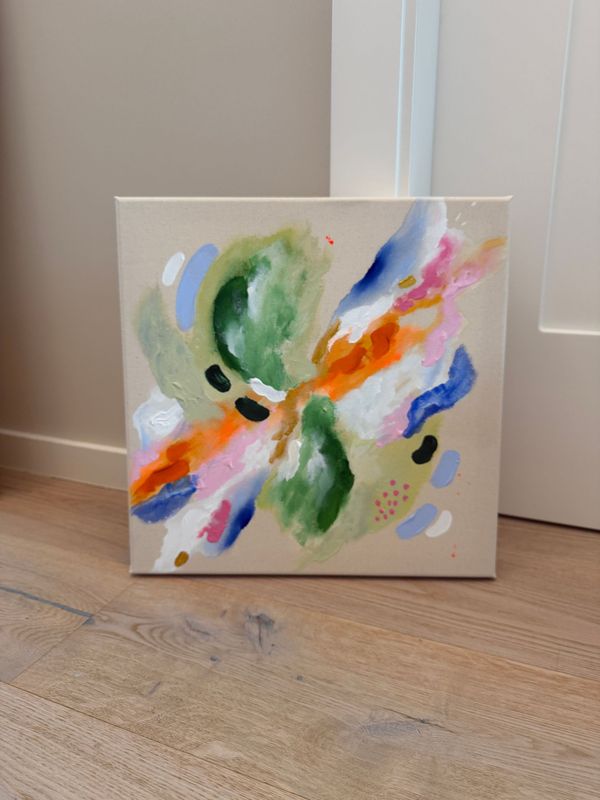 Unikat Unikat "Blättertanz" 40x40 cm