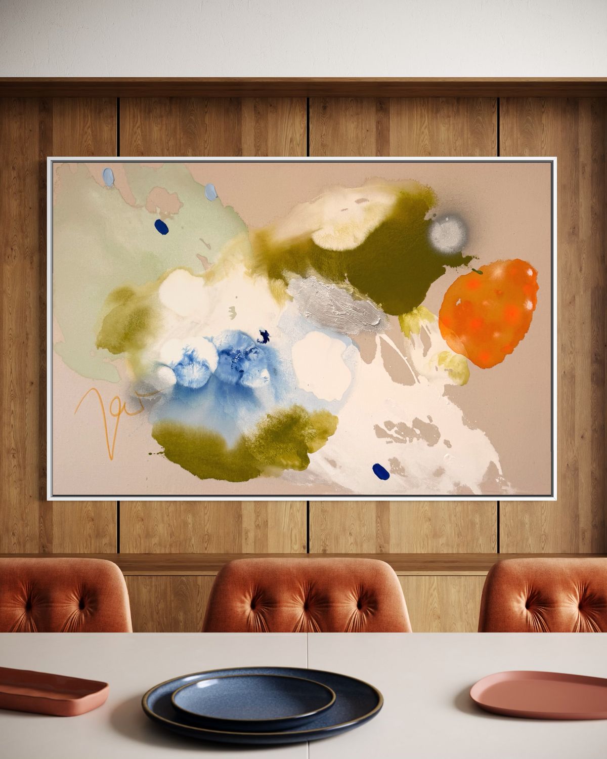 Acrylbild Acrylbild "Ein Spaziergang im Wald" 80x120 cm