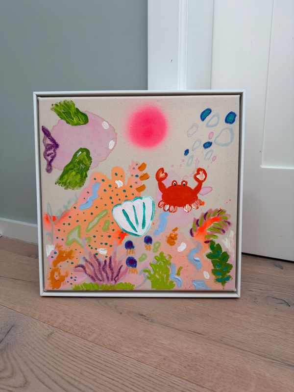 Acrylbild  "Happy Reef" 40x40 cm