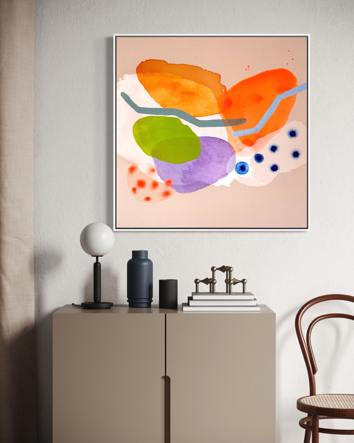 Unikat Unikat "Tanz der Formen" 80x80 cm