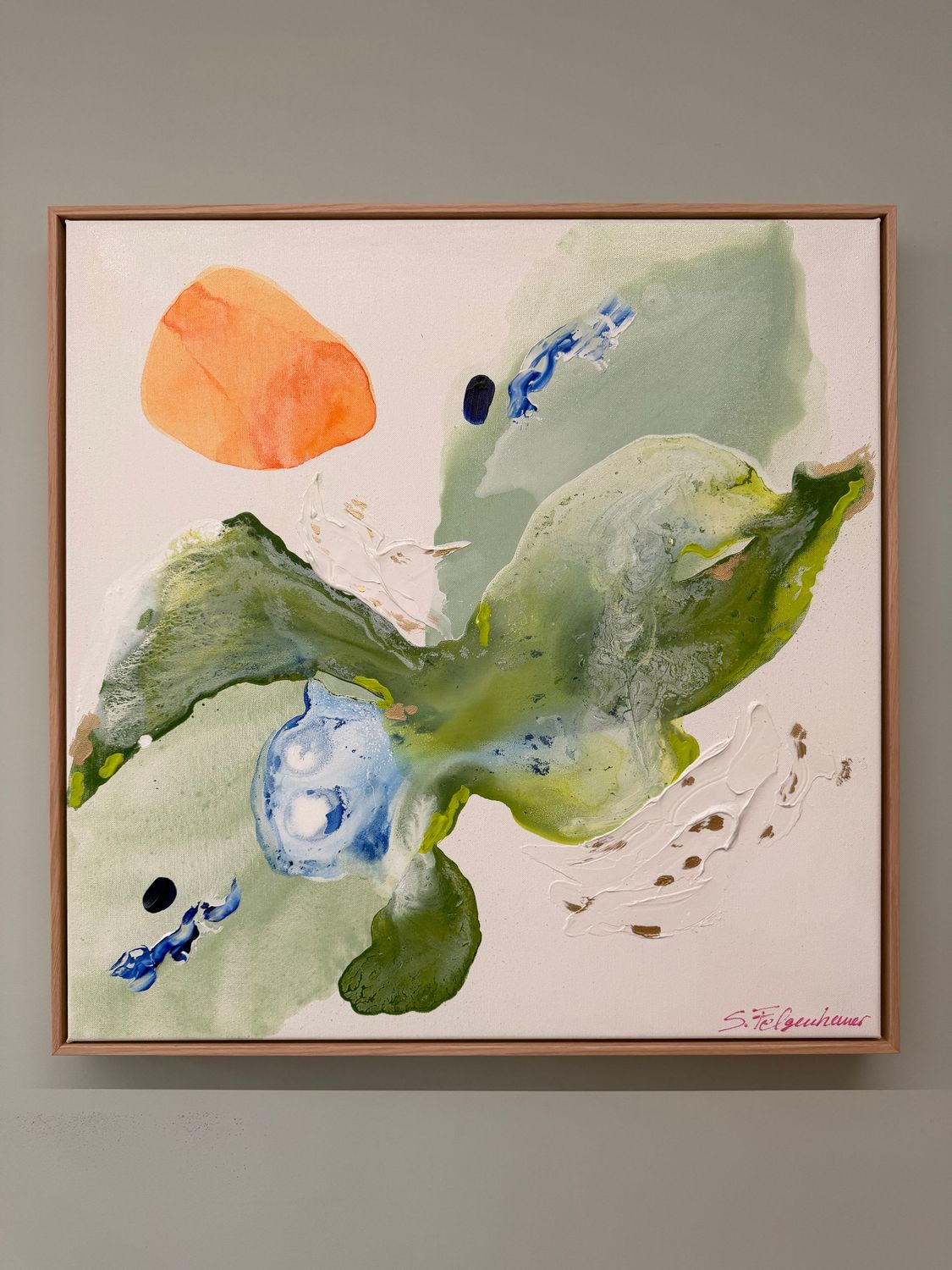 Kunstwerk "zwischen Strömungen" 70x70 cm