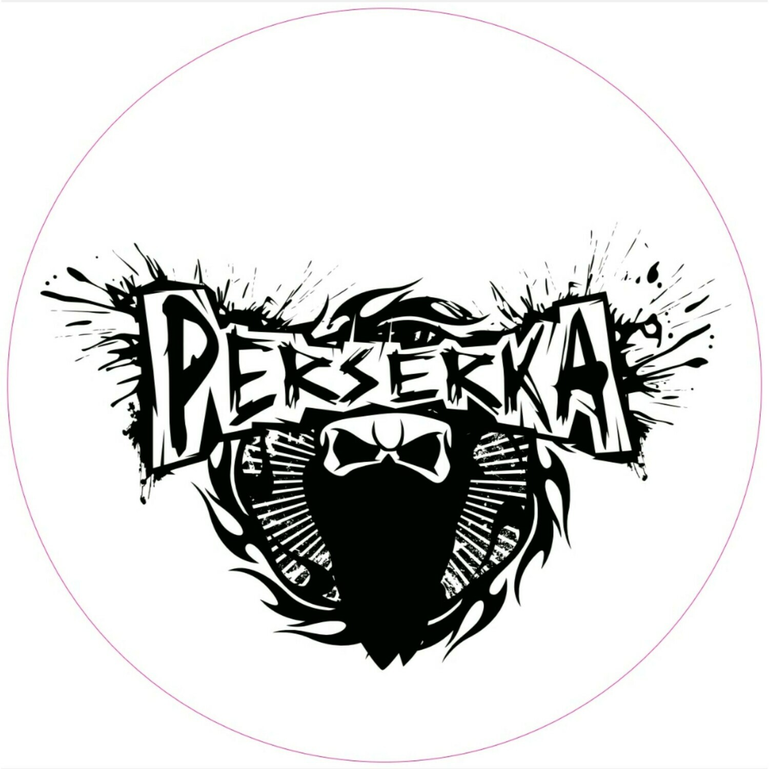 Aufkleber PERSERKA black &amp; white 300mm×300mm