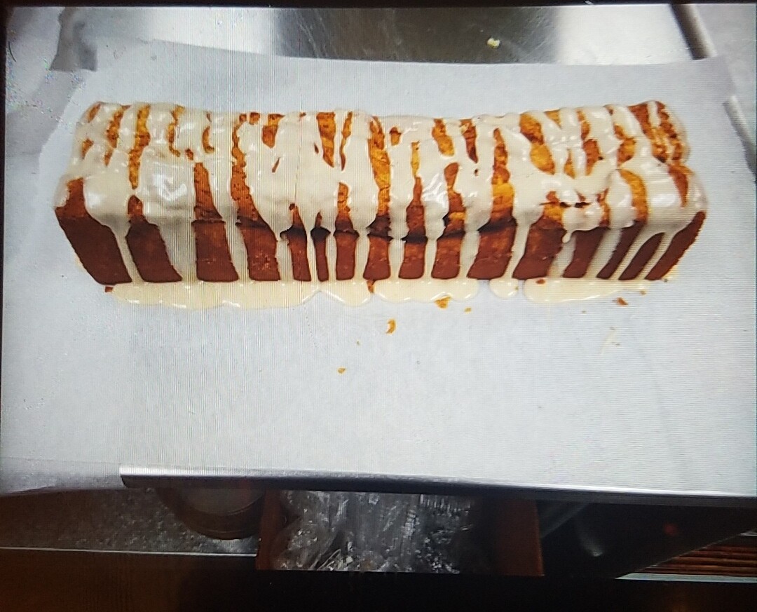 Sweet Potato Half Loaf with Brown Sugar Cinnamon Glaze - AVAILABLE STARTING 10/1, Gift Wrapping and Card: (None)