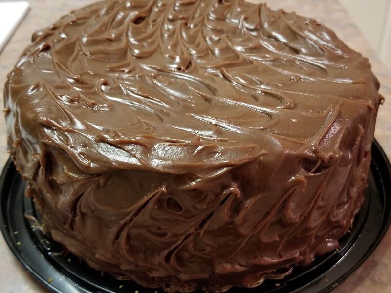 Chocolate Caramel on 2 Layer Original Heirloom Pound Cake