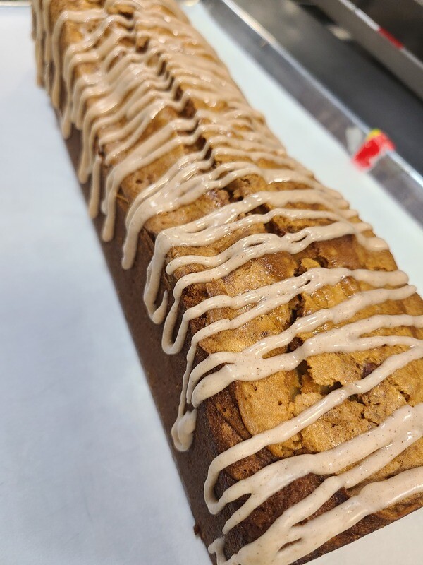 Cinnamon Loaf with Cinnamon Glaze OR Topped with Cream Cheese Butter Cream & Cinnamon/Brown Sugar Sprinkles - Available 9/1