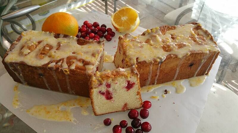 Cranberry Orange Half Loaf with Orange Glaze - Thanksgiving PRE ORDER ONLY