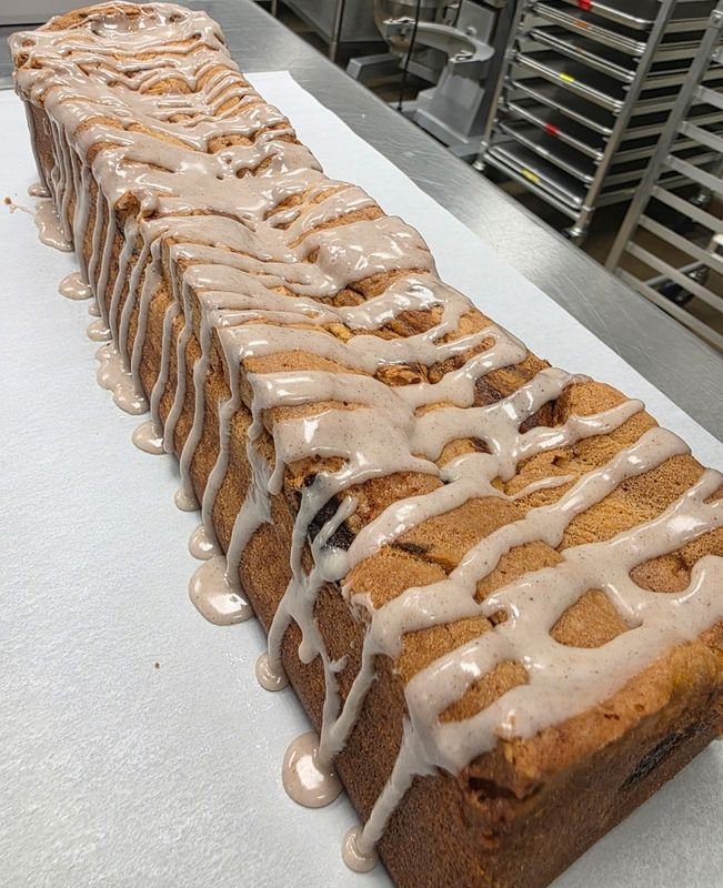 Sweet Potato Half Loaf with Brown Sugar Cinnamon Glaze