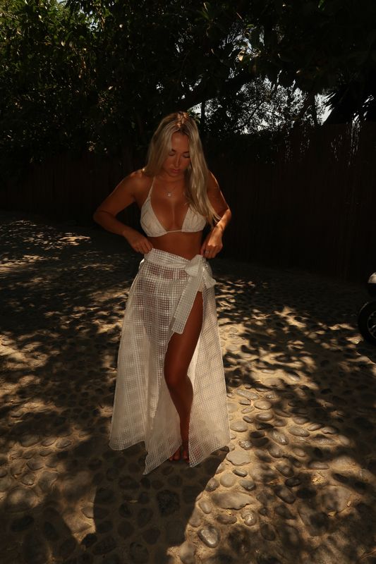 Valencia skirt in luxury white couture lace  - luxe limited edition