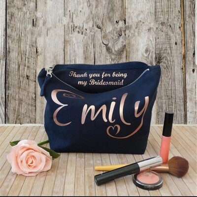 Personalised Canvas Cosmetic Bag