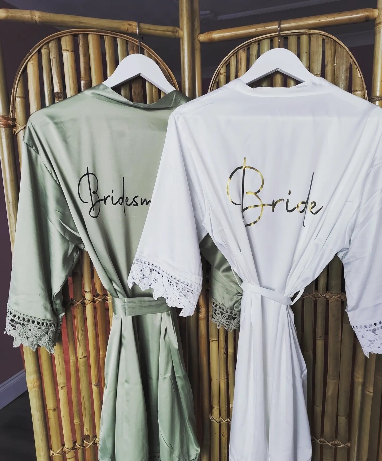 Personalised Wedding Robes Text Only