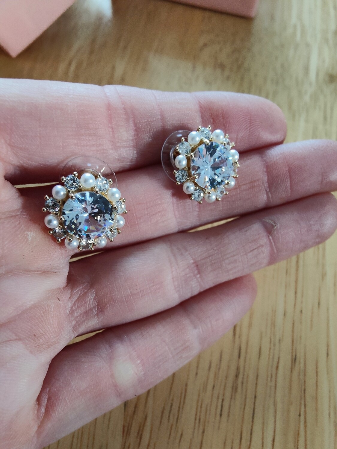 studded diamante earrings 