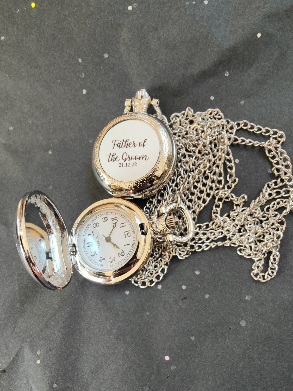 Personalized Father of the Groom Pocket Watch