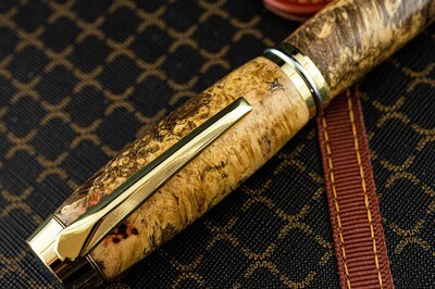 Desert oasis - gold-framed rollerball pen