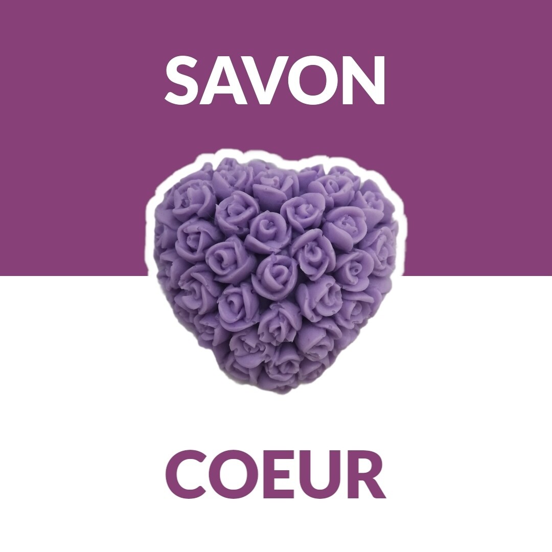 Savon forme Cœur Floral