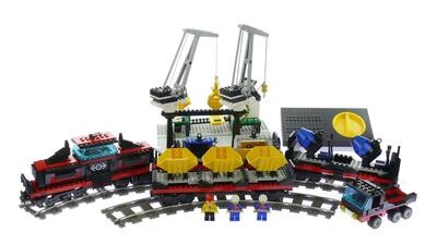 Lego System Zug Set 4565 Freight and Crane Railway