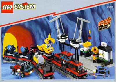 Lego System Zug Set 4565 Freight and Crane Railway